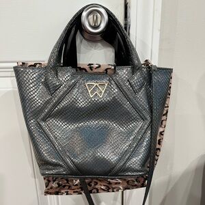 Kelly Wynne mini crossbody. It’s a mermaid shimmery blue